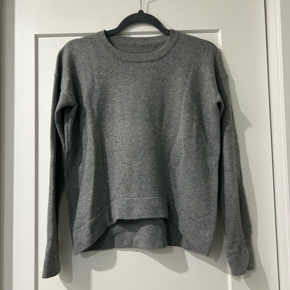 Lululemon Grey Speckled Merino Wool Sweater